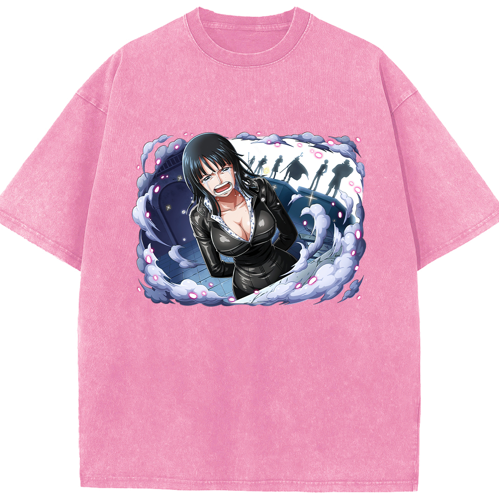 ワンピース ニコ・ロビン ONE PIECE Nico Robin 綿100% ヴィンテージ風 半袖Tシャツ（フロントプリント）